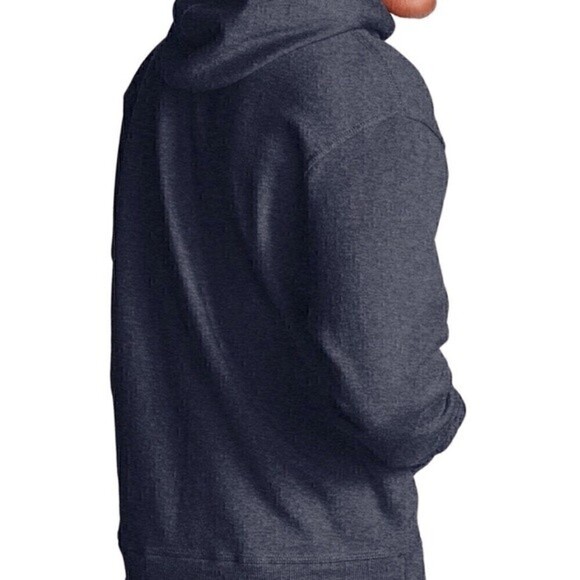 New Champion Men's Active hooded sweatshirt Jacket Logo Navy Heather Men Small - Picture 3 of 6
